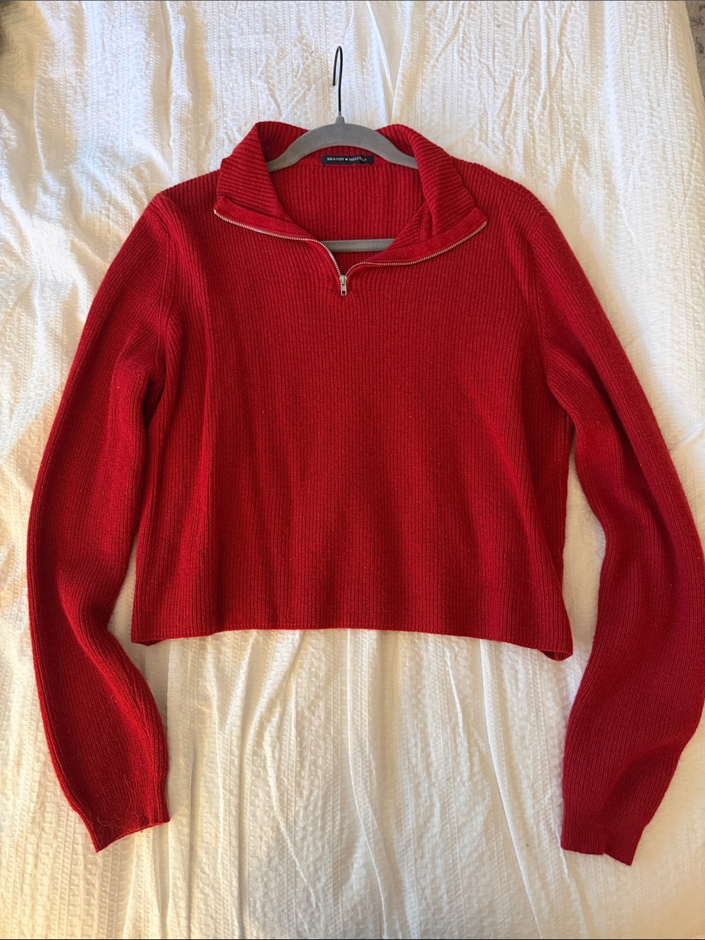 Brandy Melville knit quarter zip
